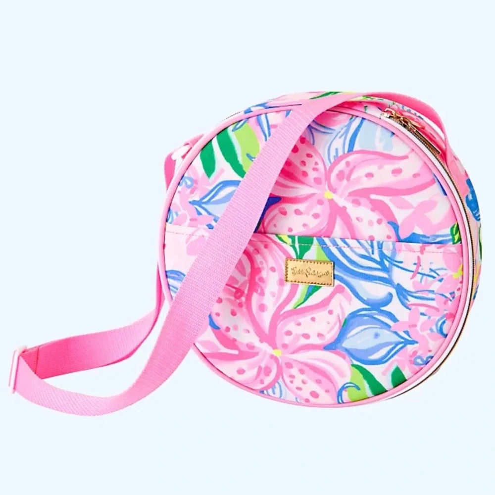 NWOT Lilly Pulitzer Picnic Basket Cooler with Accessories - Picture 1 of 11